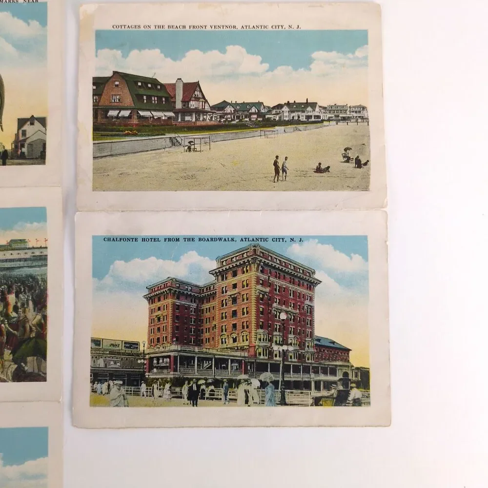 Atlantic City New Jersey Fold-Out Postcards Early 1900s‎ Hotel Elephant Bathing+